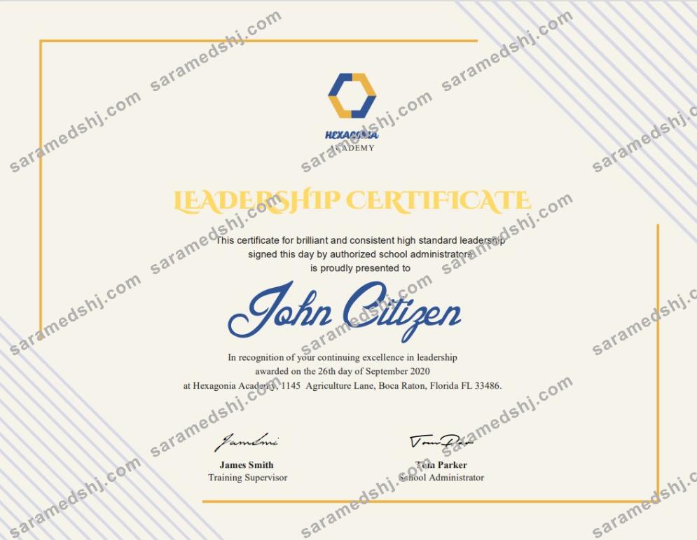 USA Leadership cert